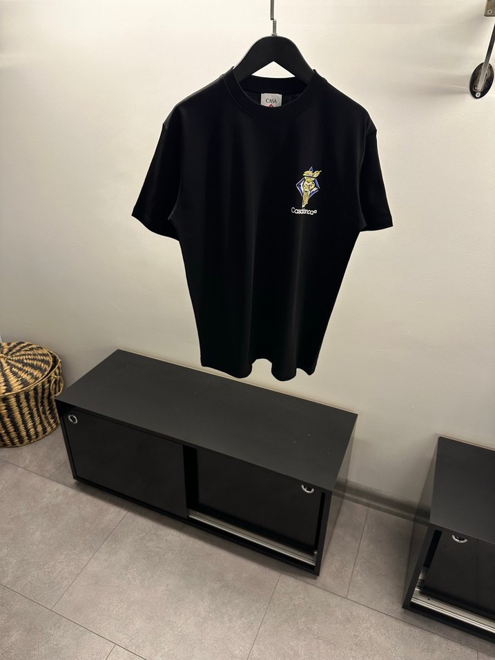 Casa Blanca Black Cotton T-Shirt - Görsel 2