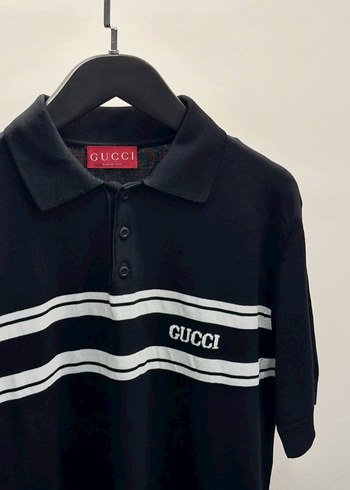 Gucci Siyah Pamuklu Erkek Polo Tişört - Görsel 4