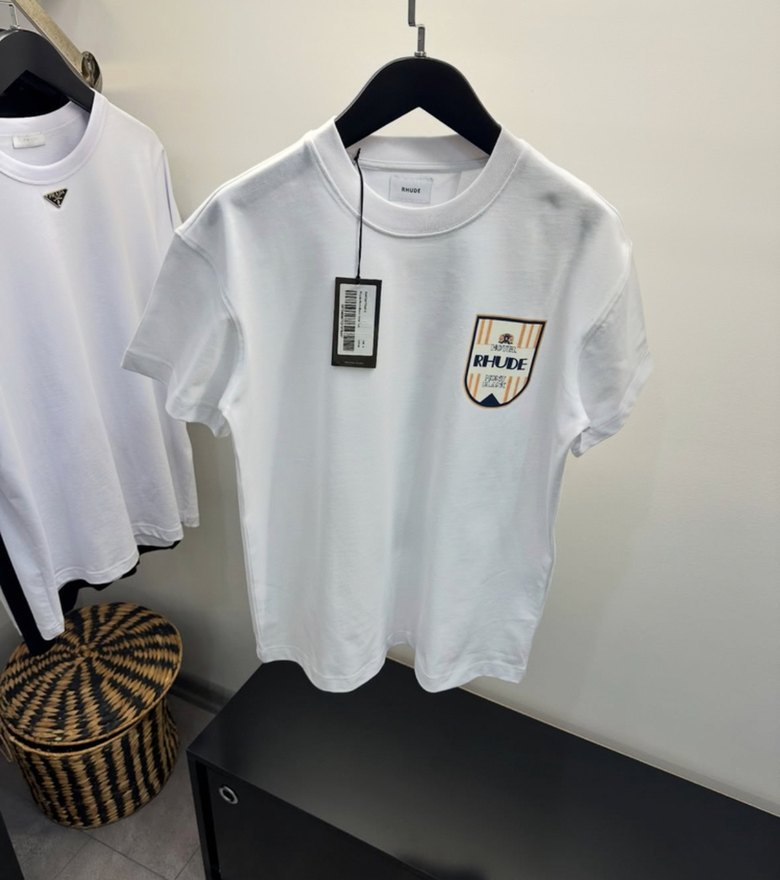 Rhude Beyaz Baskılı Erkek Tişört - Görsel 2