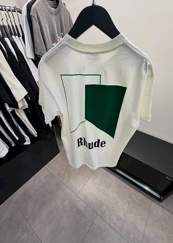 Rhude Beyaz Baskılı Rahat Kesim Erkek Tişört - Görsel 5