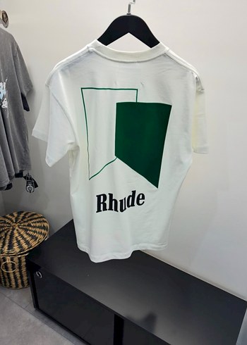 Rhude Beyaz Baskılı Rahat Kesim Erkek Tişört - Görsel 2