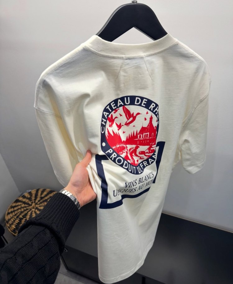 Rhude Beyaz Baskılı Erkek Tişört - Görsel 4