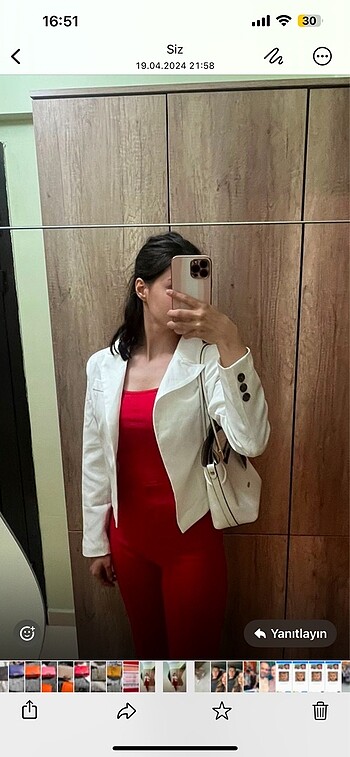 Beyaz ceket blazer