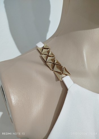 Beyaz Keten Mini Tulum - Görsel 6