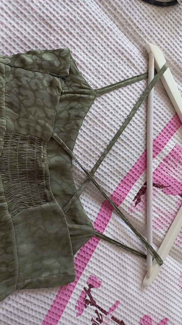 Yılan Desenli Askılı Midi saten  Elbise MANGO - Görsel 3