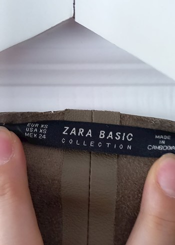 Zara Bej DeriDrapeli Midi Ceketi ZARA