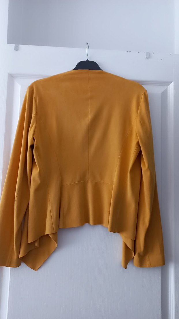 Sarı Süet Salaş Midi Ceket ZARA - Görsel 3