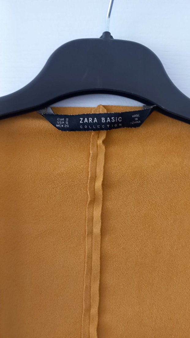 Sarı Süet Salaş Midi Ceket ZARA - Görsel 2