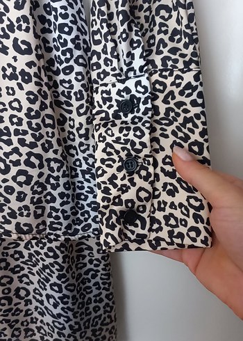 Leopar Desenli Mini Elbise QUZU marka - Görsel 5