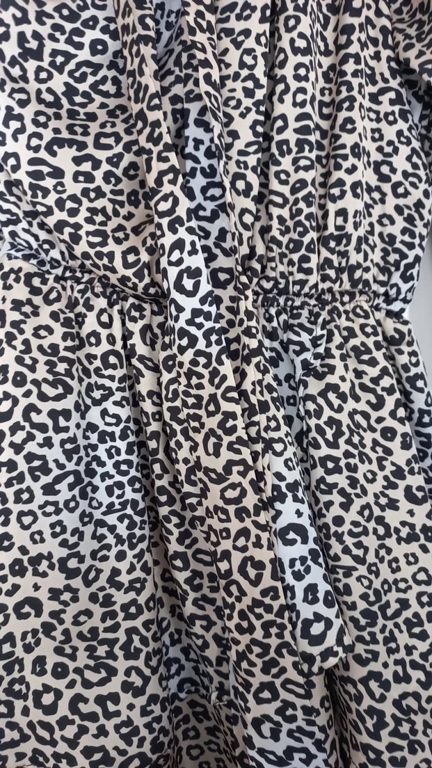 Leopar Desenli Mini Elbise QUZU marka - Görsel 4