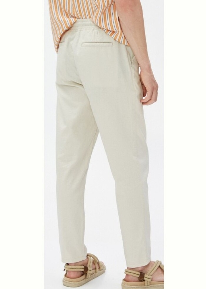KOTON keten karışımlı pantolon - Görsel 2