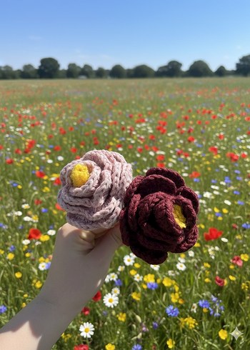 El Örgüsü Bohem Çiçek Buket - Görsel 2