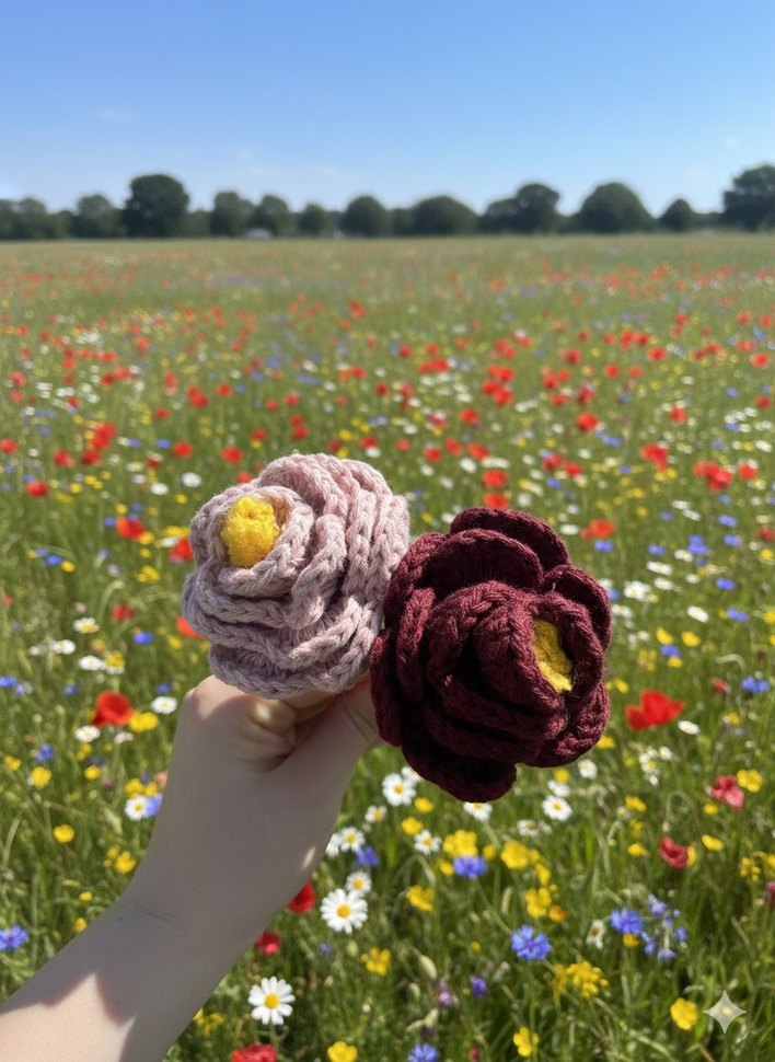 El Örgüsü Bohem Çiçek Buket - Görsel 2