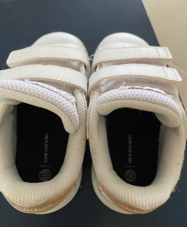 Kız Çocuk Beyaz Cırt Cırtlı Spor Ayakkabı - Görsel 2