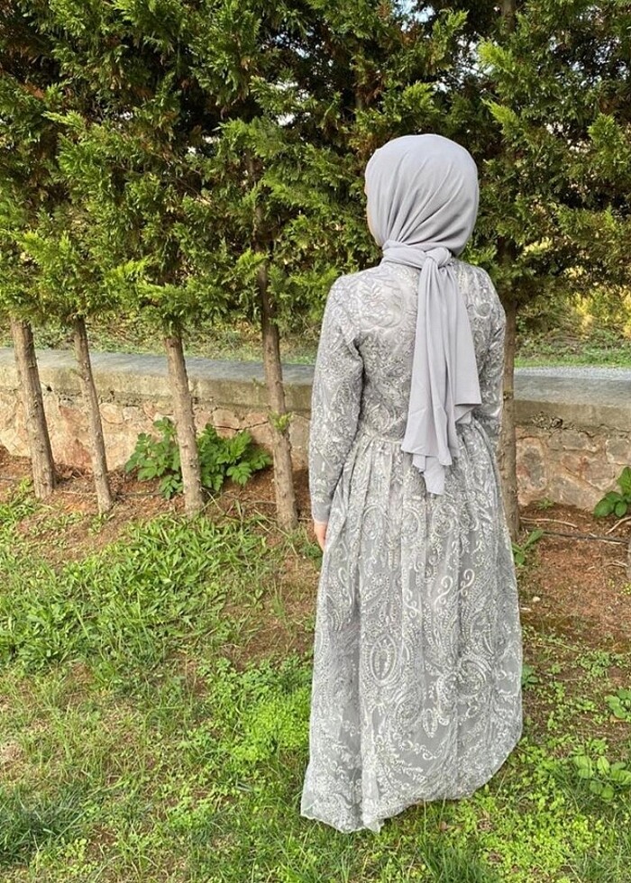 Gri abiye elbise - Görsel 2