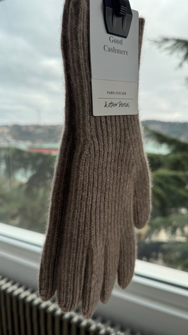 & OTHER STORIES Cashmere Bej Eldiven  - Görsel 2