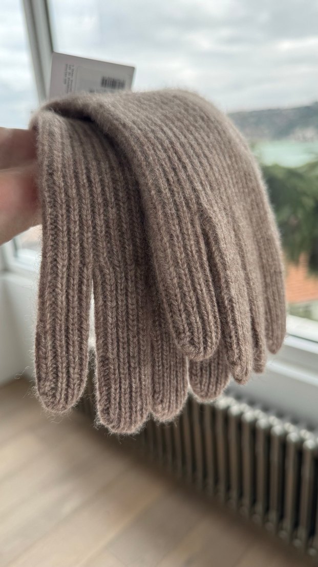 & OTHER STORIES Cashmere Bej Eldiven  - Görsel 4