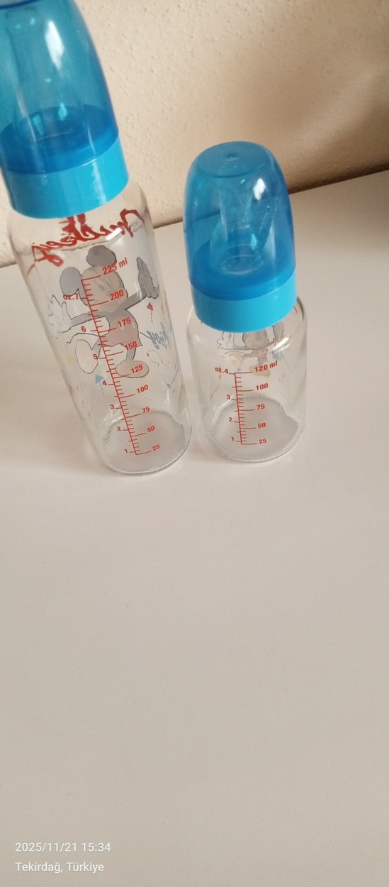 Mavi Mickey Bebek Biberon Seti - Görsel 2