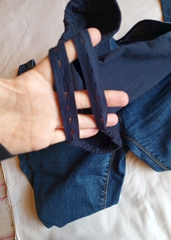 Düğmeli Lacivert Hamile Denim Pantolon - Görsel 2