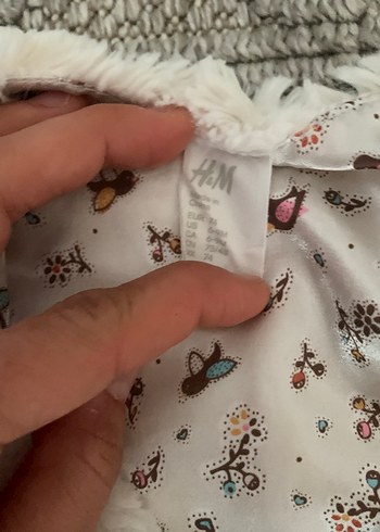 H&M Kız Çocuk Gri Kürklü Bohem Yelek - Görsel 3