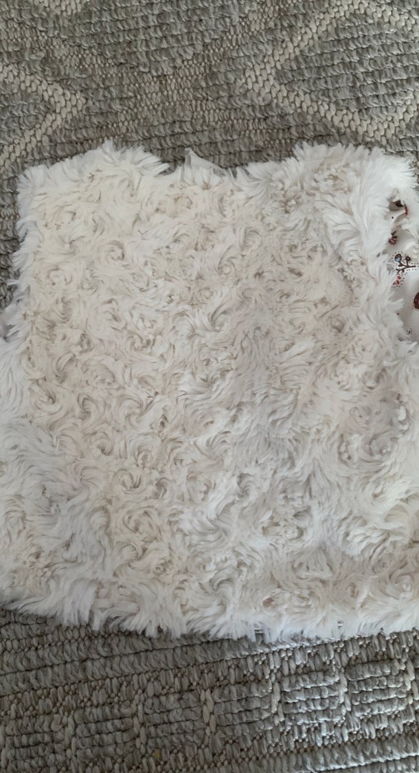 H&M Kız Çocuk Gri Kürklü Bohem Yelek - Görsel 4