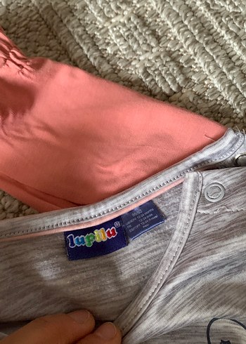 2 adet Gri Baskılı Uzun Kollu Kız bluzleri - Görsel 2