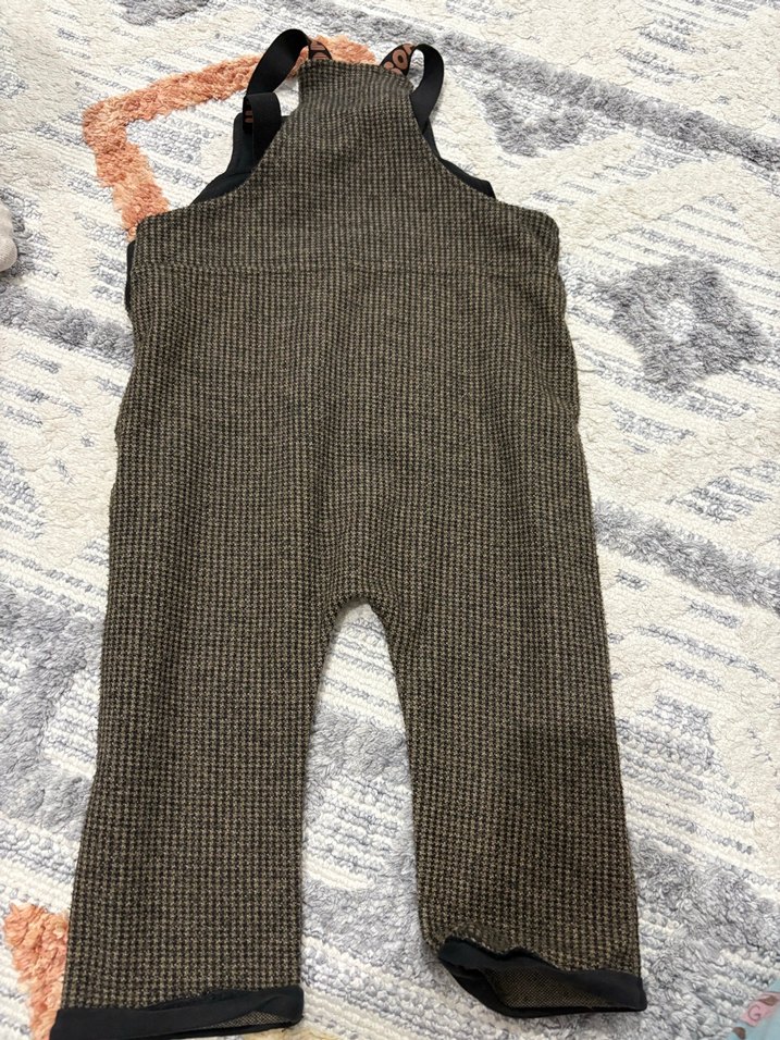 Erkek Çocuk Örme Kahverengi Tulum - Görsel 3