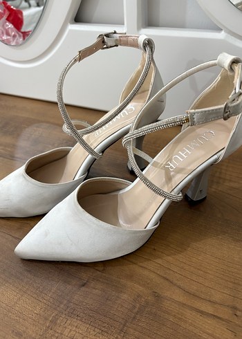 Süet Tokalı Kadın Topuklu Ayakkabı - Görsel 2