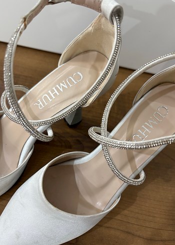 Süet Tokalı Kadın Topuklu Ayakkabı - Görsel 4