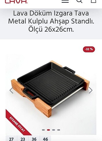 Lava döküm ızgara tava  - Görsel 2