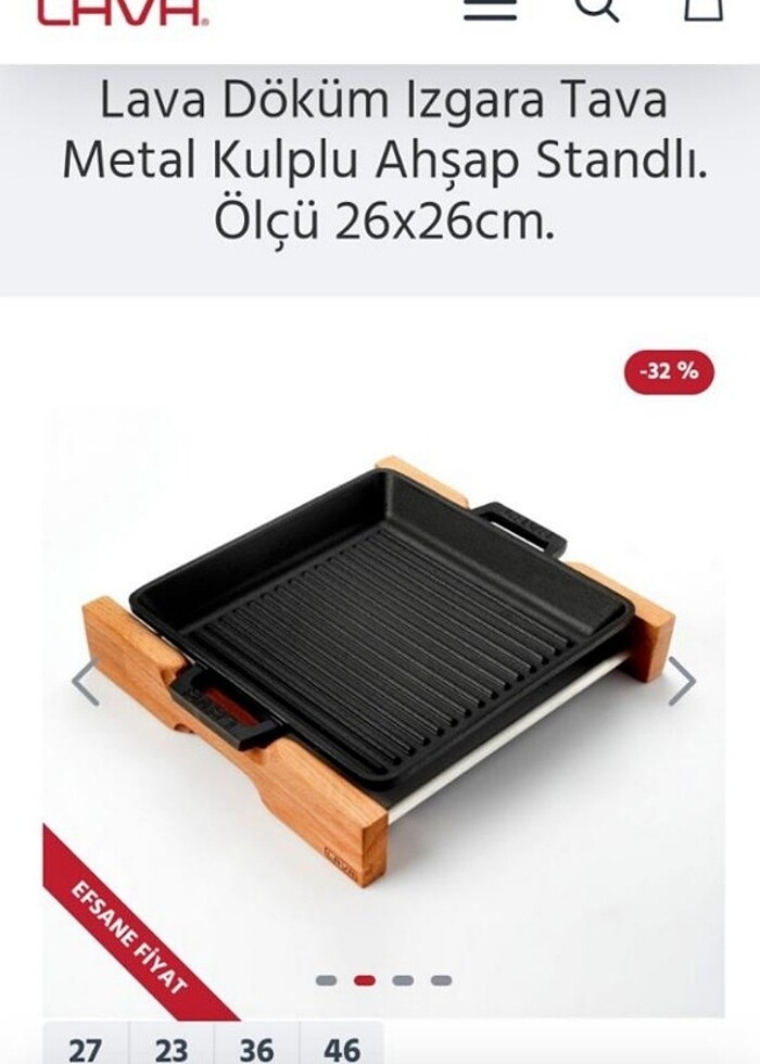 Lava döküm ızgara tava  - Görsel 2