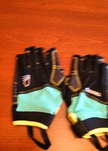 Erkek Turkuaz Biker Eldivenleri 15 17 yaş aralıgı - Görsel 2