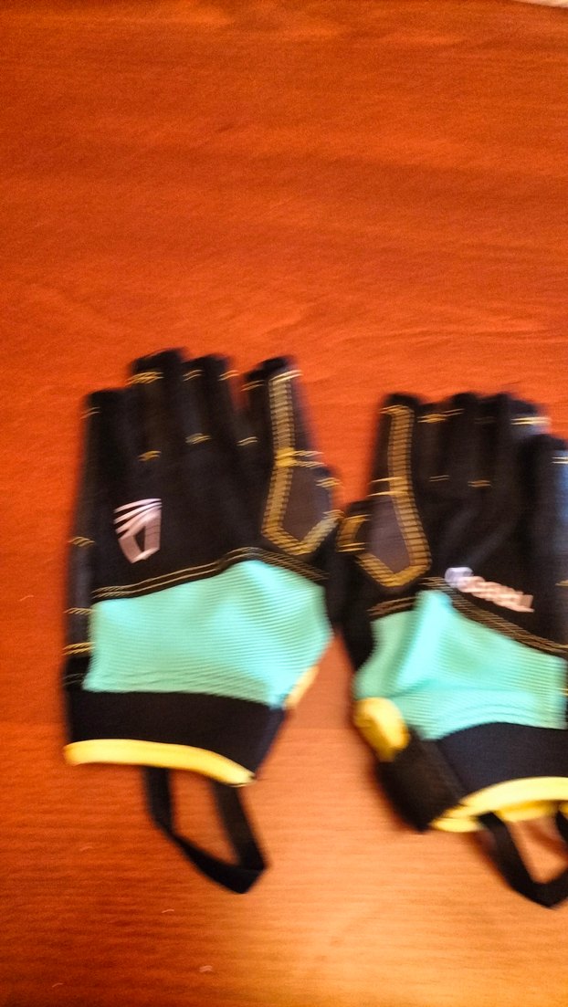 Erkek Turkuaz Biker Eldivenleri 15 17 yaş aralıgı - Görsel 2