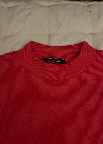 s Beden Kırmızı Straplez Crop Top