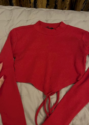 Trendyol & Milla Kırmızı Straplez Crop Top