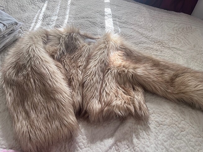 s Beden camel Renk Kürk ceket zara model