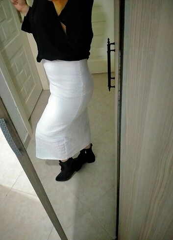 m Beden beyaz Renk Etek#etek