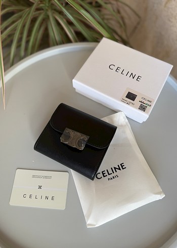  Beden siyah Renk Celine Siyah Deri Kadın Cüzdan