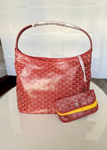 GOYARD Renkli Baskılı Kırmızı Kadın Omuz Çantası