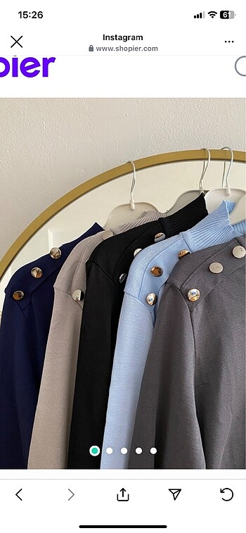 Sıfır etiketli merserize tunik 90 cm