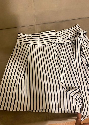 Çizgili Pilili Midi. Etek.  Bayan - Görsel 3