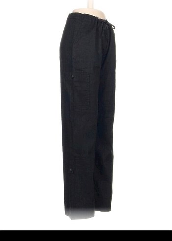 Gap Kadın Siyah Bol Kesim Kemerli Denim Pantolon