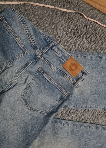 40 Beden gri Renk Salaş Kadın Denim Pantolon