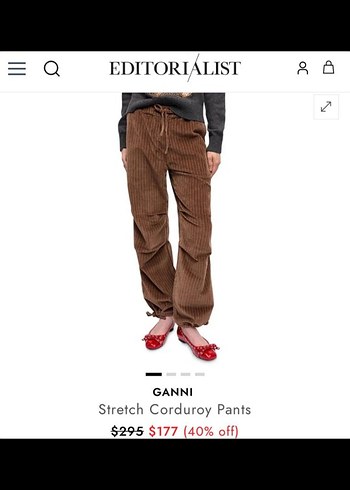 ganni kadife pantolon - Görsel 4