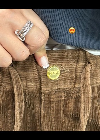 ganni kadife pantolon - Görsel 3