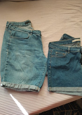 44 Beden mavi Renk Gevşek Kesim Mini Mavi Denim Şort