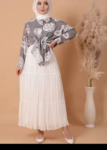 H&M Siyah Uzun Piliseli Bohem Etek