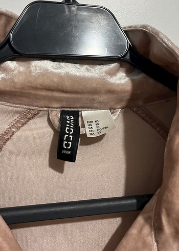 Bej Kadife Fermuarlı Kadın Ceket - Görsel 5