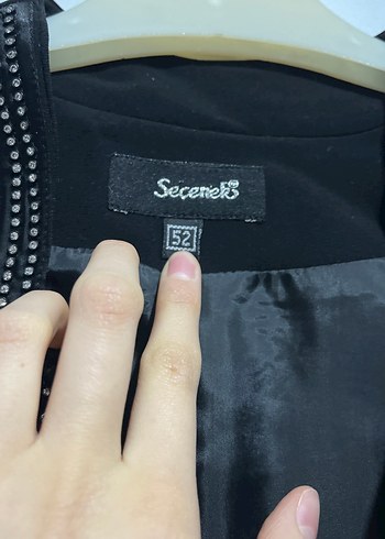 Uzun Kollu Siyah İşlemeli Kadın Etek Ceket Takım - Görsel 2