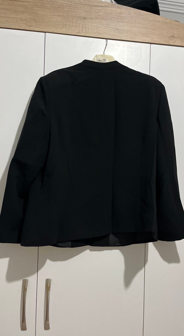 Uzun Kollu Siyah İşlemeli Kadın Etek Ceket Takım - Görsel 5